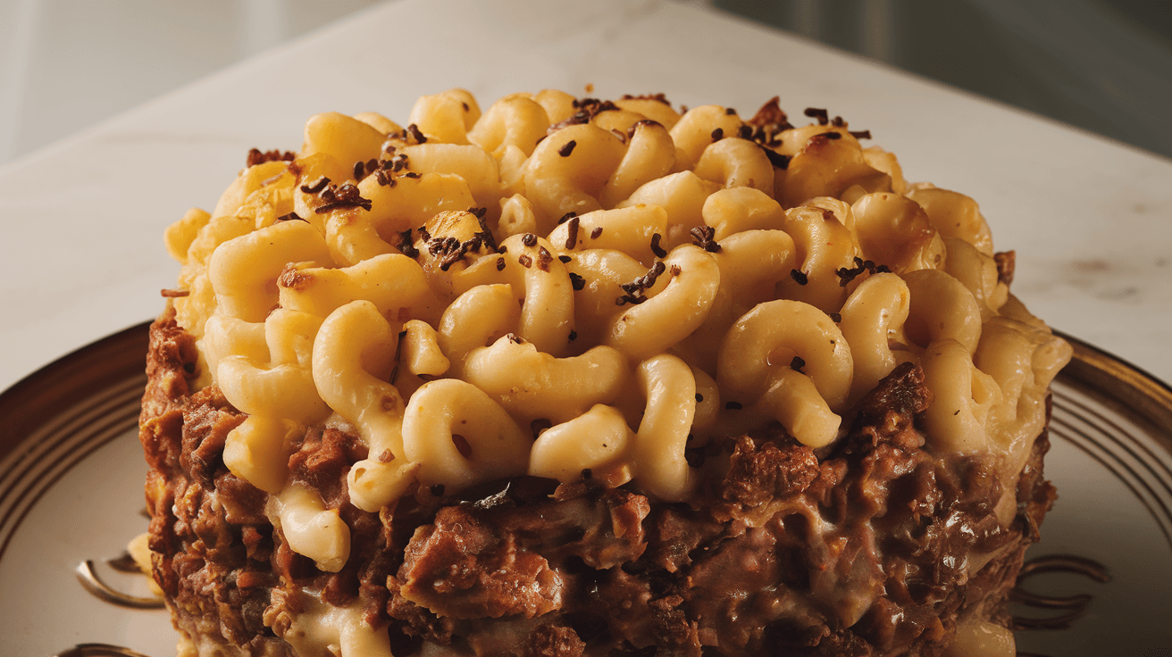 Mac and Cheese Meatloaf Casserole