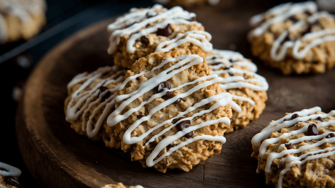 Frosted oatmeal cookies