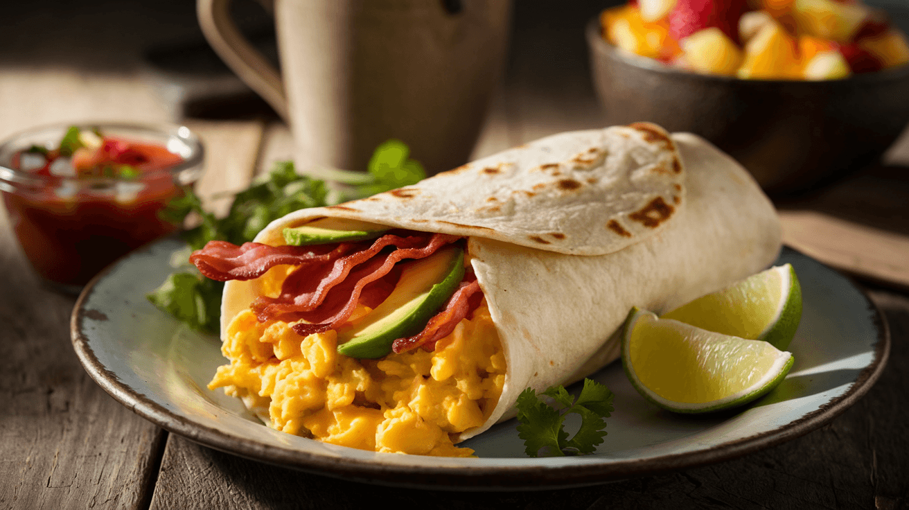 bacon breakfast burrito​