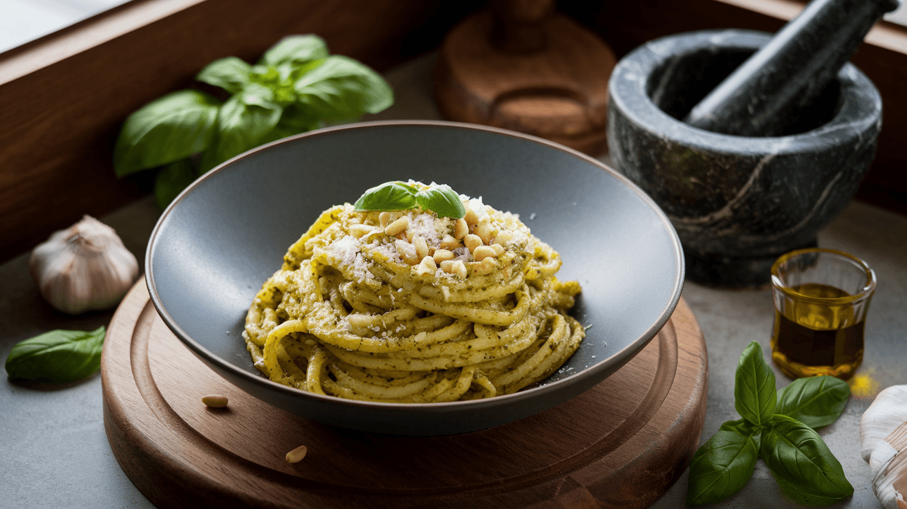 Do you add pesto before or after cooking pasta?