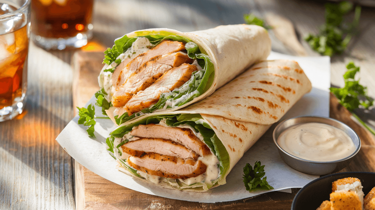 chicken caesar wrap