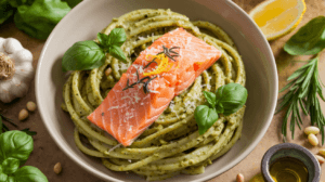 salmon pesto pasta