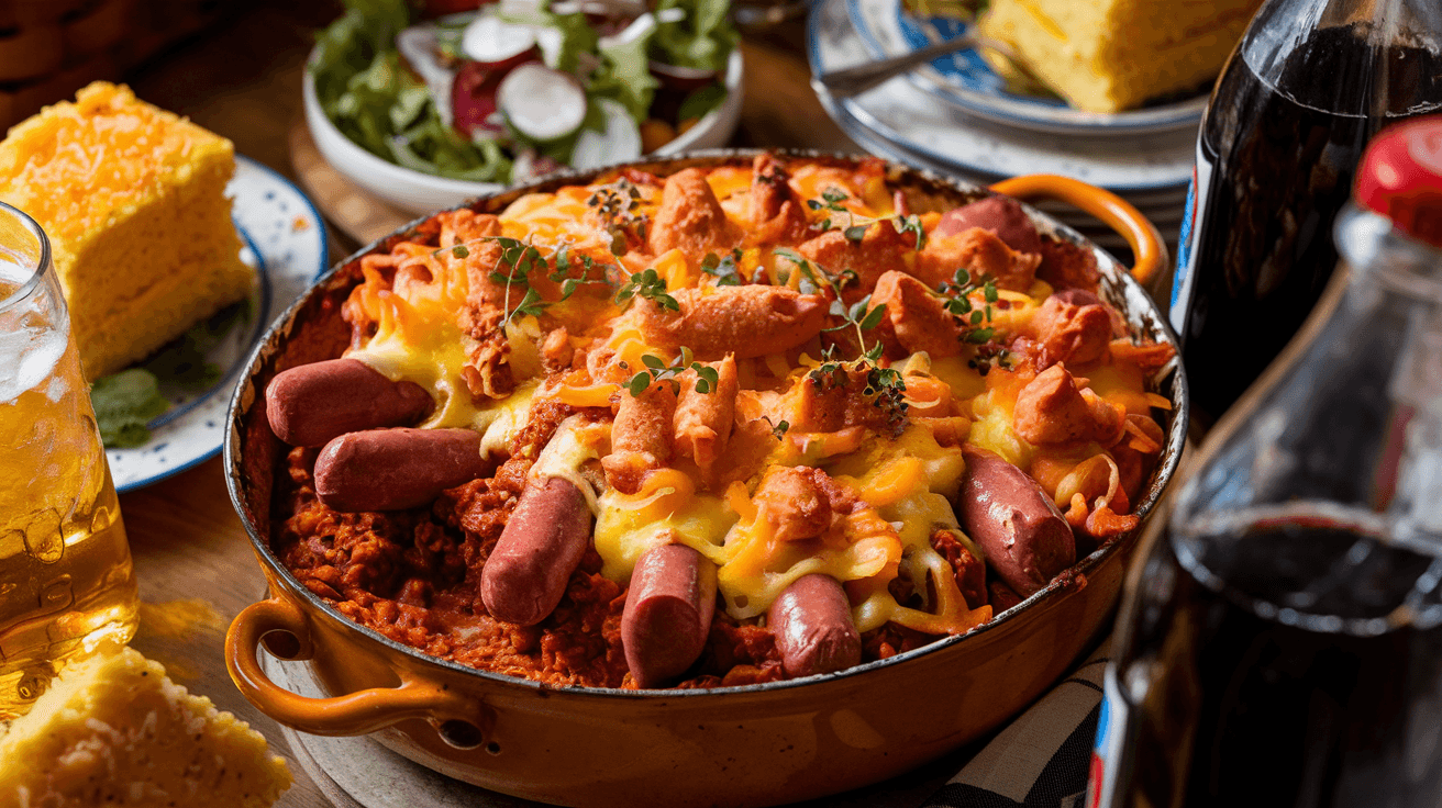 Chili Cheese Dog Casserole